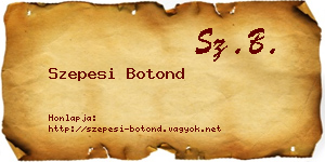 Szepesi Botond névjegykártya